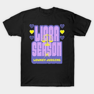 Libra Season Y2K Aesthetic Lowkey Judging Zodiac Sign Astrology T-Shirt